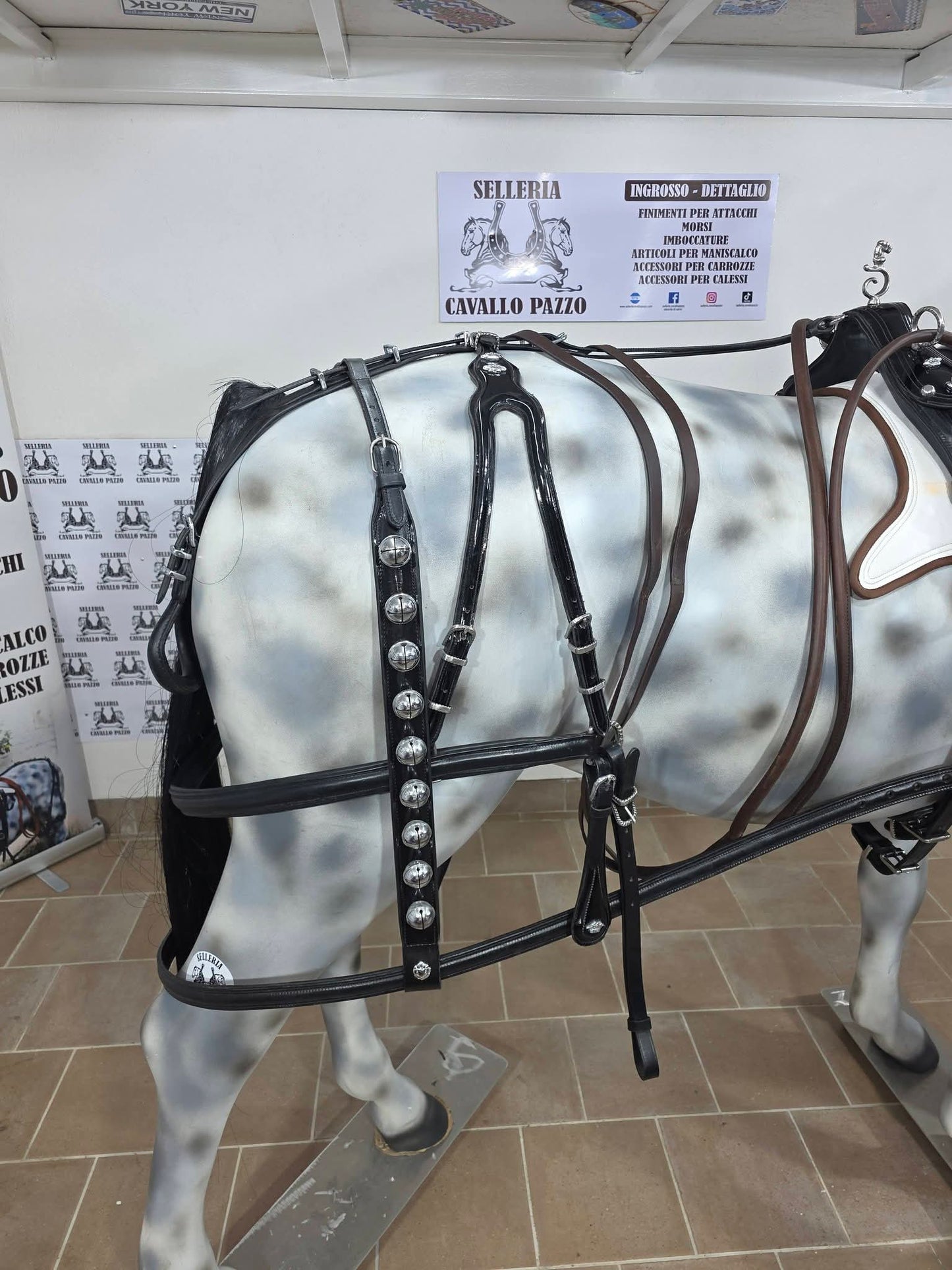 FINIMENTO COMPLETO SINGOLO IN CUOIO LUCIDO