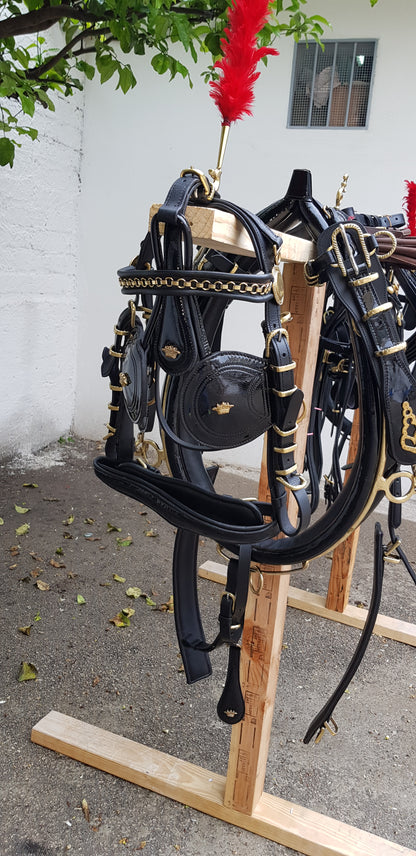 FINIMENTO PARIGLIA NERO LUCIDO/ ACCESSORI OTTONE