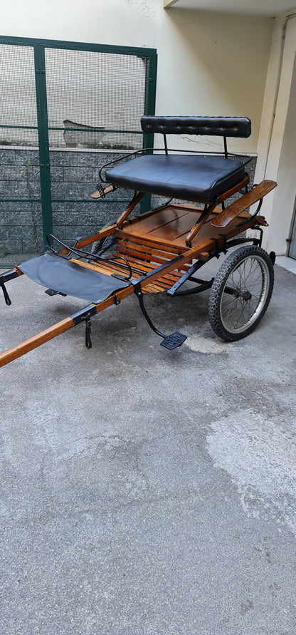 CALESSE IN LEGNO PREGIATO CON TRE BALESTRE