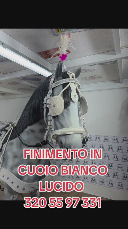 FINIMENTO IN CUOIO BIANCO LUCIDO