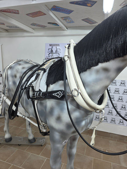 FINIMENTO IN CUOIO BIANCO LUCIDO