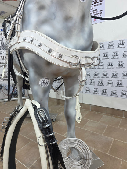 FINIMENTO IN CUOIO BIANCO LUCIDO