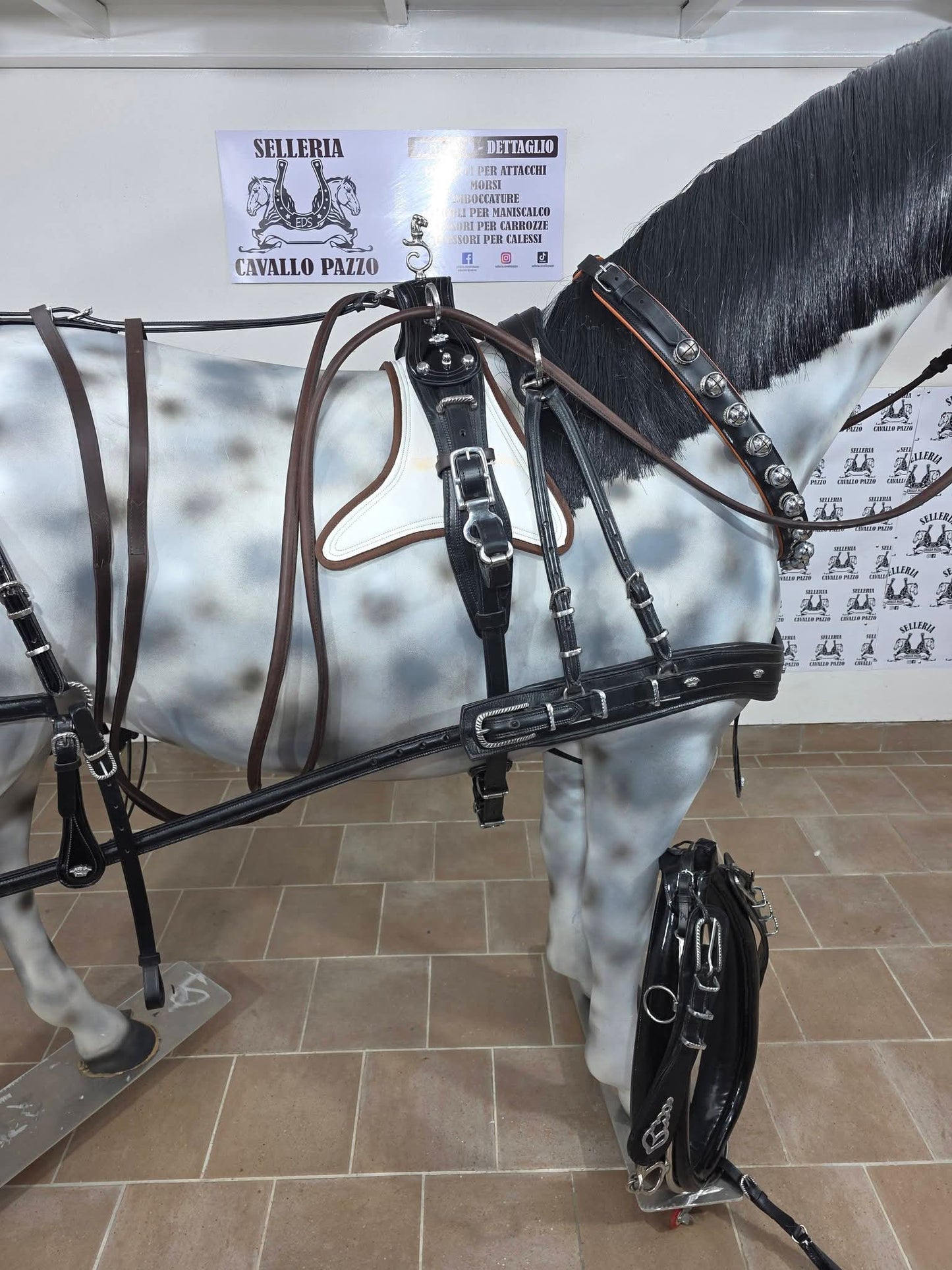 FINIMENTO COMPLETO SINGOLO IN CUOIO LUCIDO