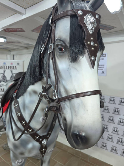 Sella inglese marrone completa o senza accessori