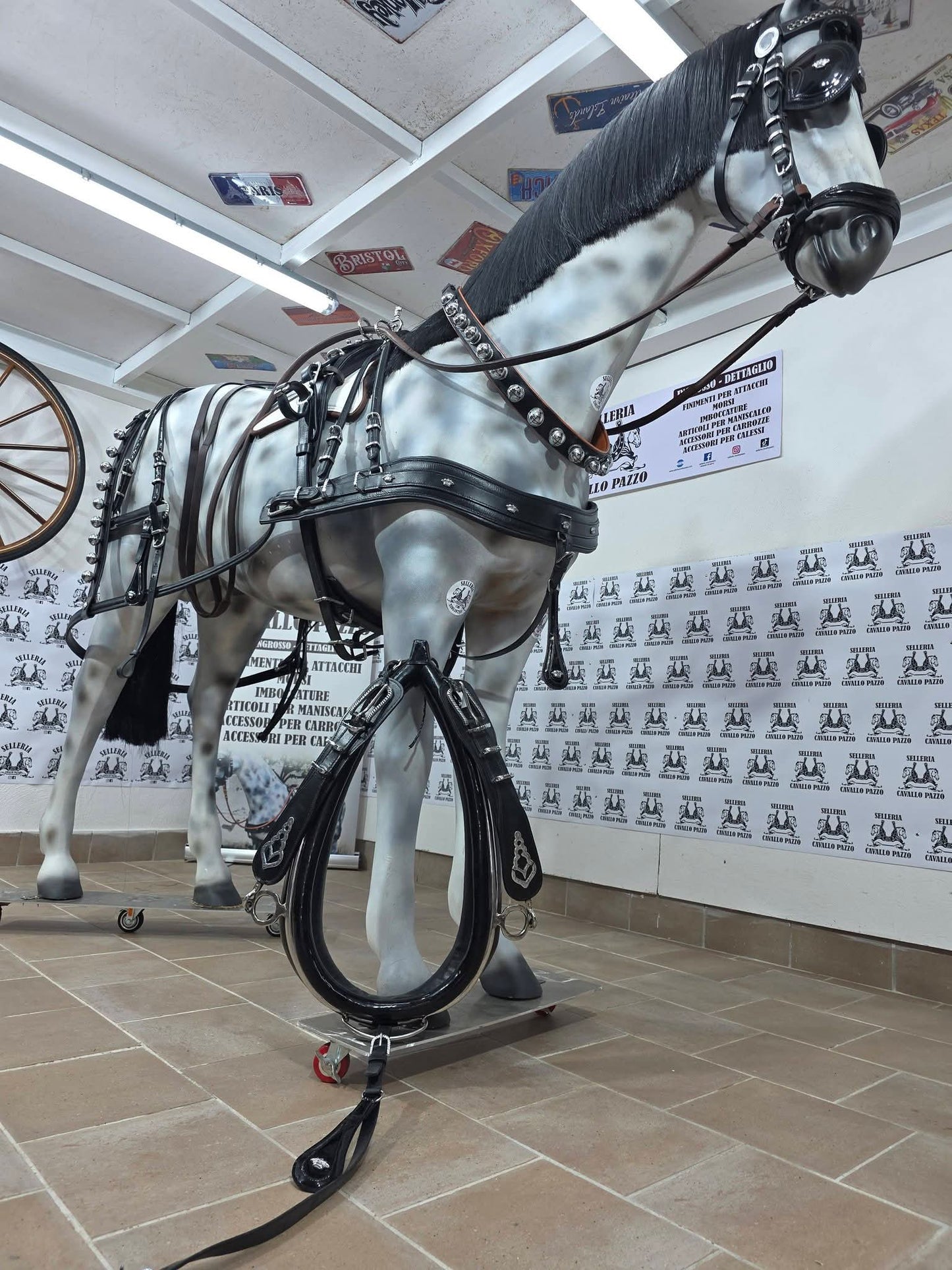 FINIMENTO COMPLETO SINGOLO IN CUOIO LUCIDO