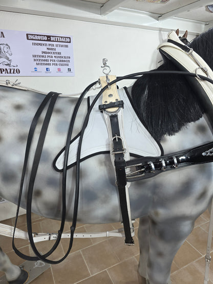 FINIMENTO IN CUOIO BIANCO LUCIDO