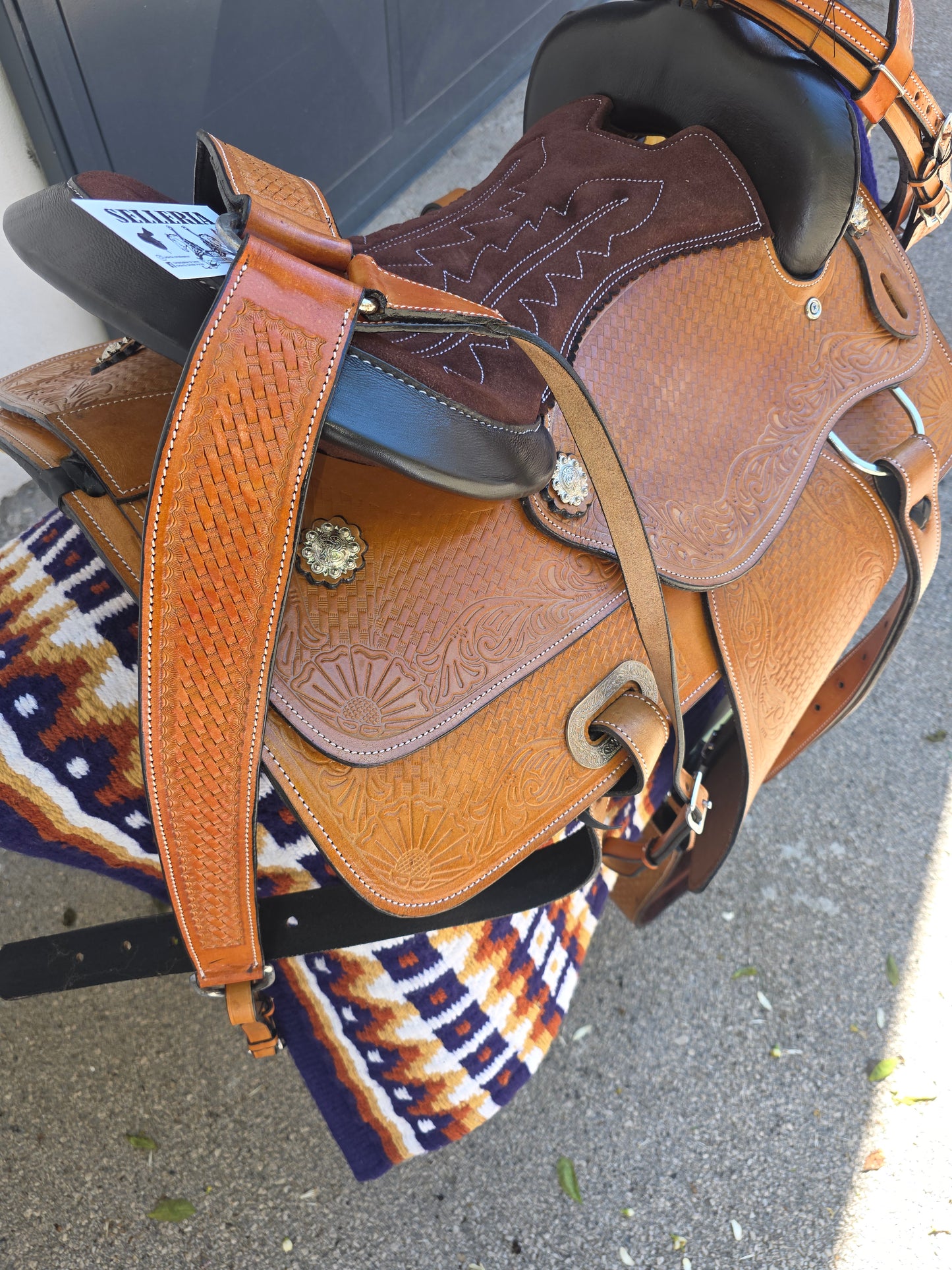 SELLA WESTERN IN CUOIO NATURALE