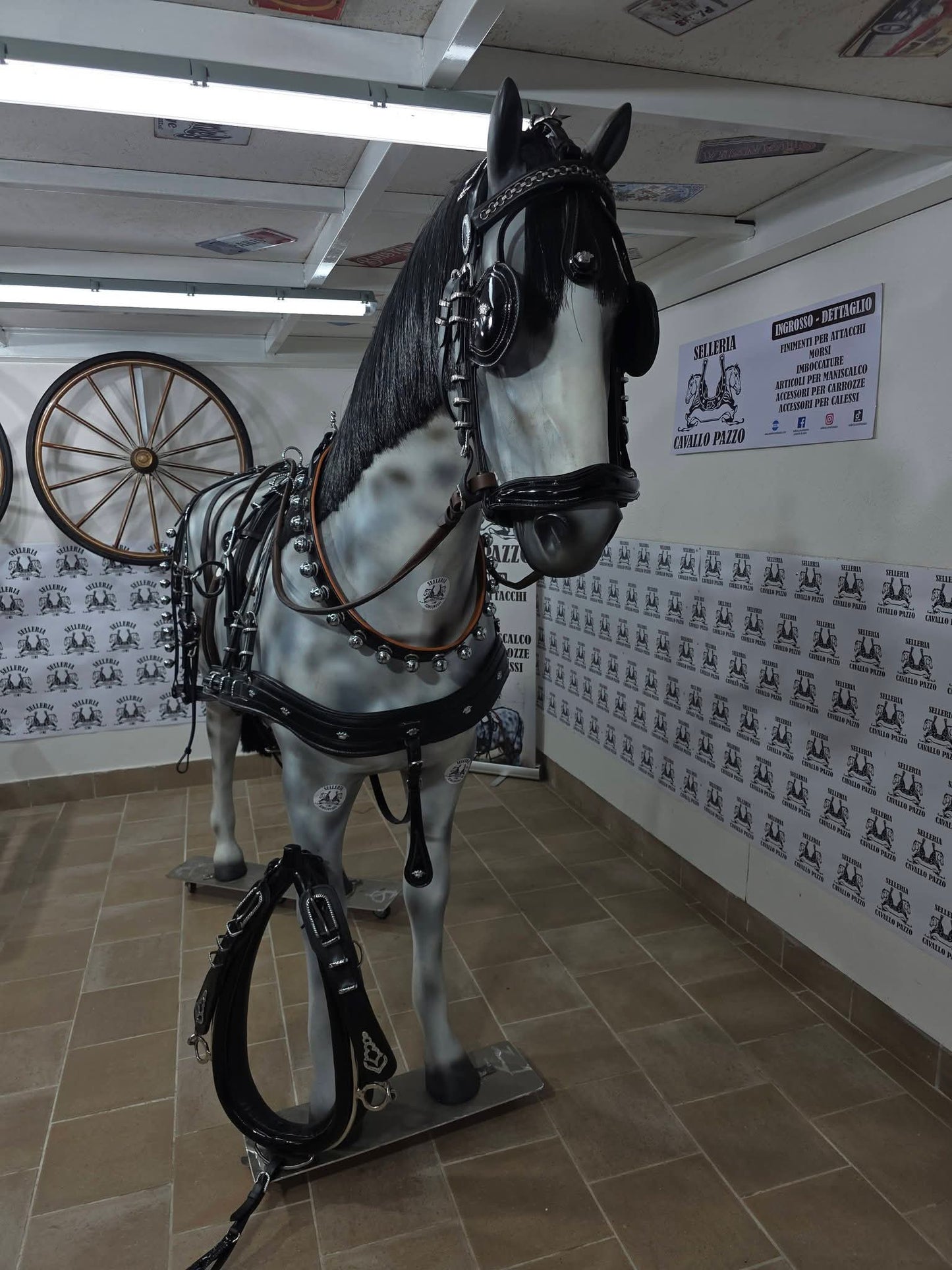 FINIMENTO COMPLETO SINGOLO IN CUOIO LUCIDO