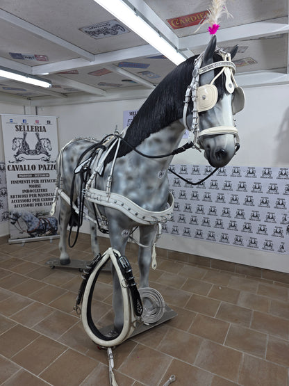 FINIMENTO IN CUOIO BIANCO LUCIDO