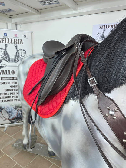 Sella inglese marrone completa o senza accessori