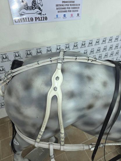 FINIMENTO IN CUOIO BIANCO LUCIDO