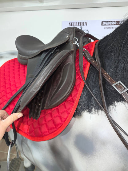 Sella inglese marrone completa o senza accessori