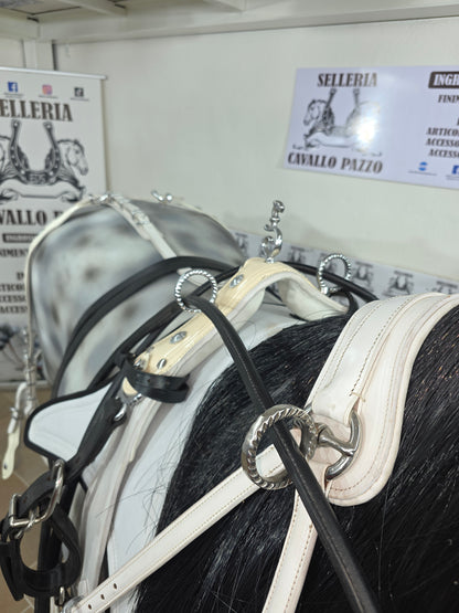 FINIMENTO IN CUOIO BIANCO LUCIDO