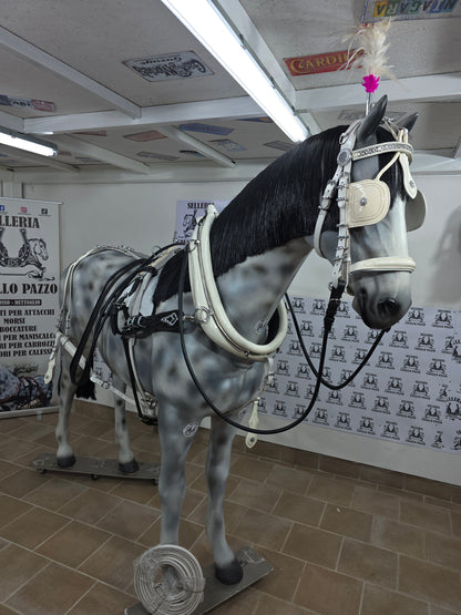 FINIMENTO IN CUOIO BIANCO LUCIDO