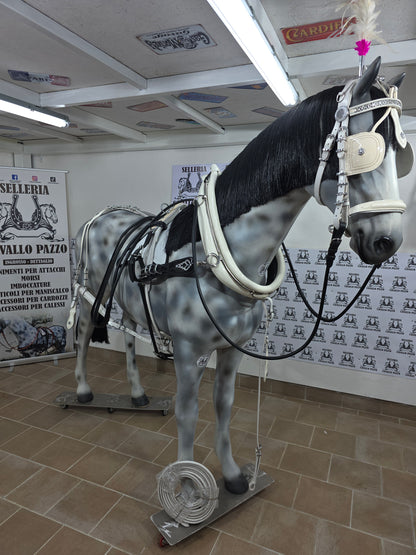 FINIMENTO IN CUOIO BIANCO LUCIDO