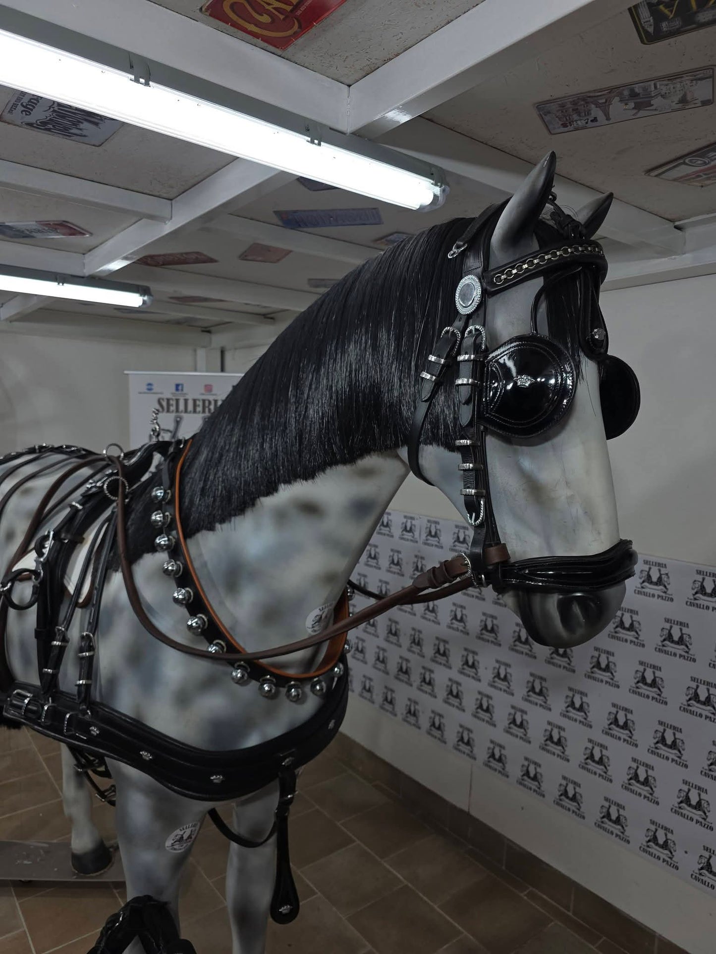 FINIMENTO COMPLETO SINGOLO IN CUOIO LUCIDO