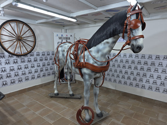 FINIMENTO SINGOLO O PARIGLIA  IN CUOIO MARRONE NATURALE