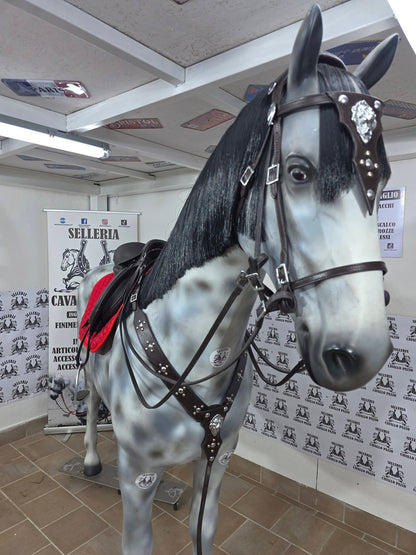 Sella inglese marrone completa o senza accessori